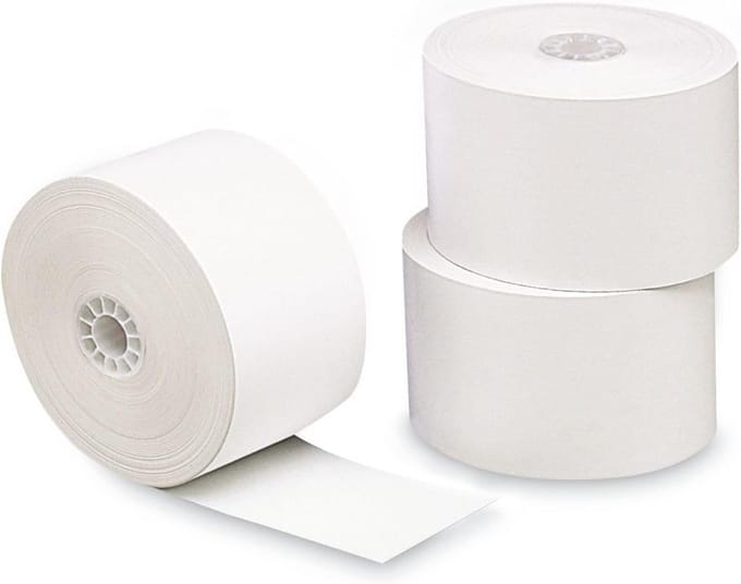 Efficiënte Witte Papieren Rol 1 3/4" x 230' Universeel