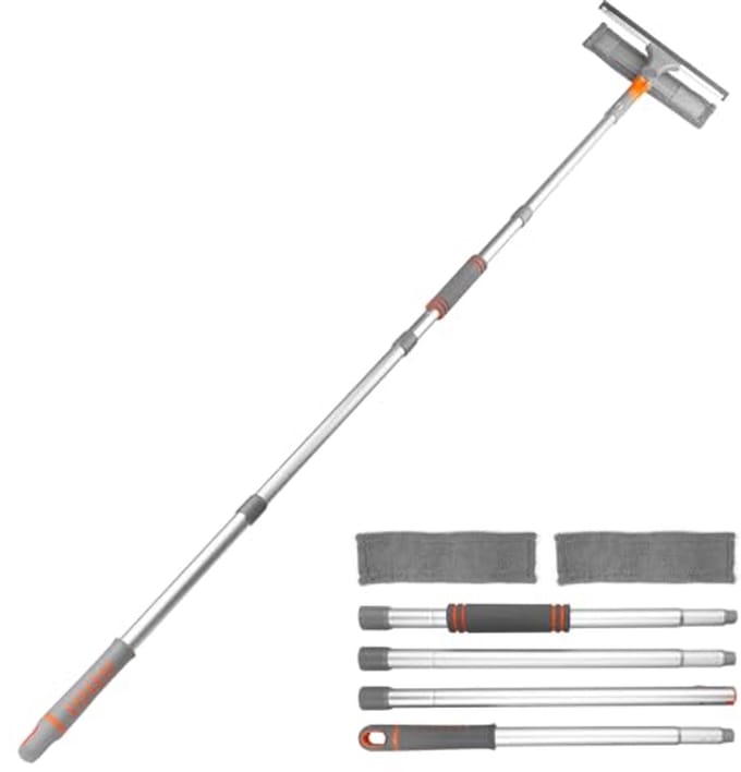 2-in-1 Raamwisser met Telescoopsteel
