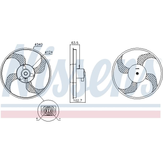 Koelventilatorwiel, motorkoeling NISSENS 85928