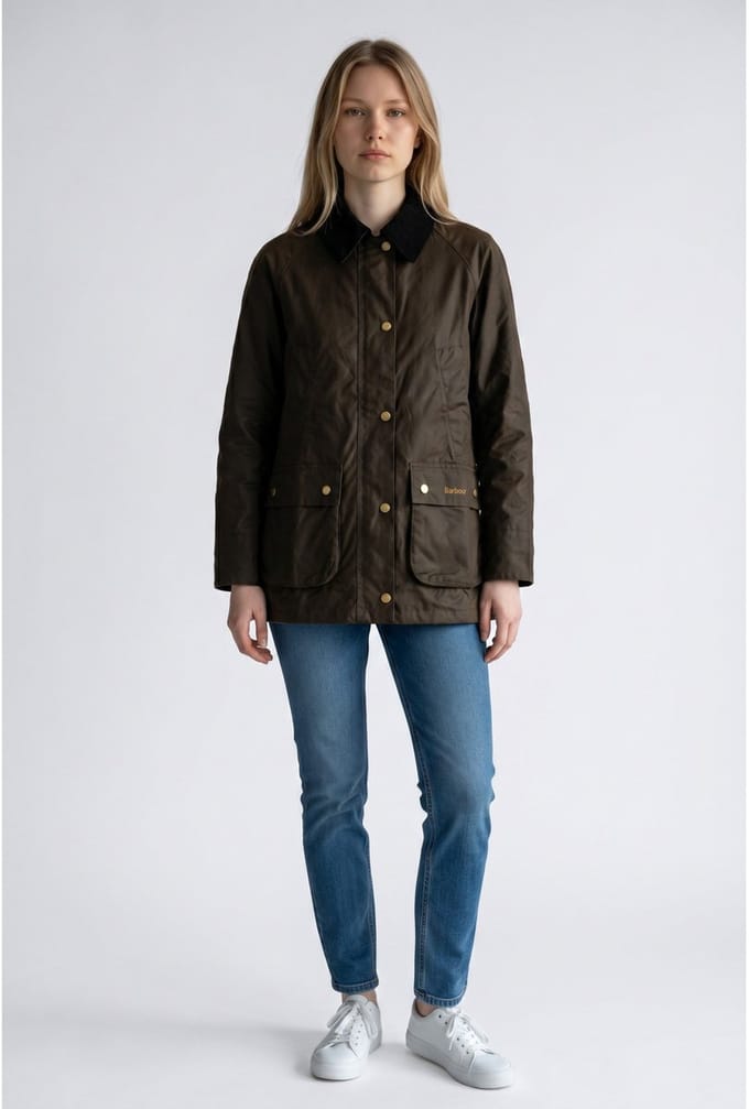 Barbour Acorn Wax jas olijfbruin