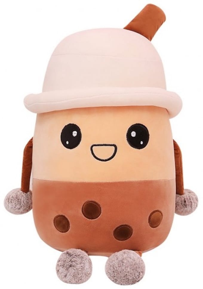 Knuffel Bubble Tea - 23cm - Zacht Pluche - Schattig Design