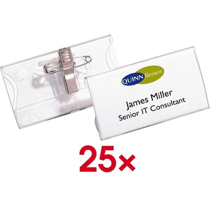 Badge durable 8121.19 met combiklem 40 x 75 mm