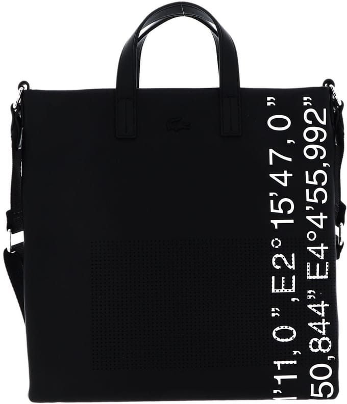 LACOSTE Schoudertas Handtas S Shopping Bag Noir Blanc Zwart