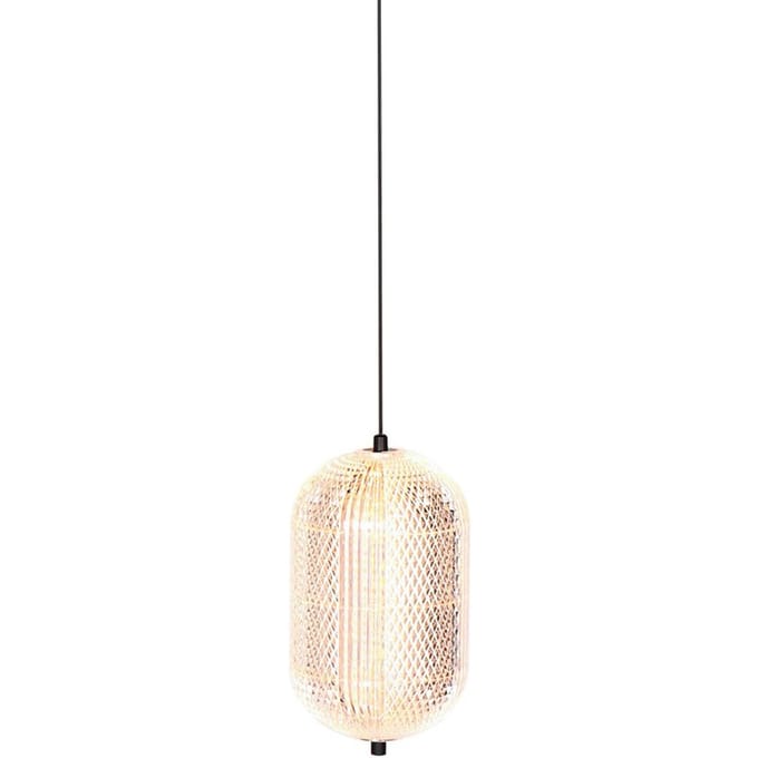 Hanglamp Geripu Ø15cm amberkleurig - hoogtes instelbaar - kunststof & metaal - Mexlite