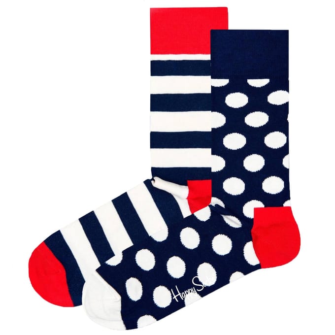 Happy Socks Sokken Classic Crew 2-Pack Verpakking van 4