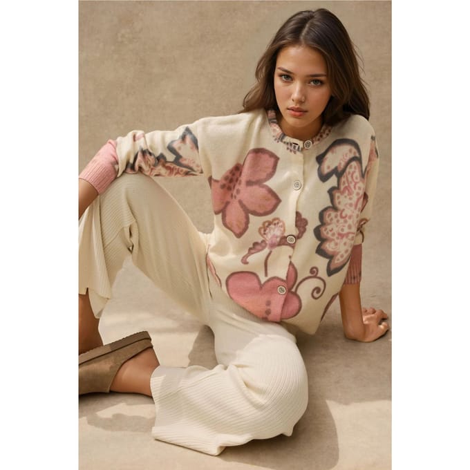 Bloemen Jacquard Cardigan
