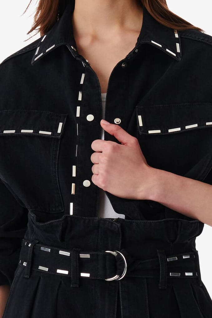 IRO Paris Danil Shirt Black Taglia: 32 | Giacche di jeans Outlet | Donna | Nero