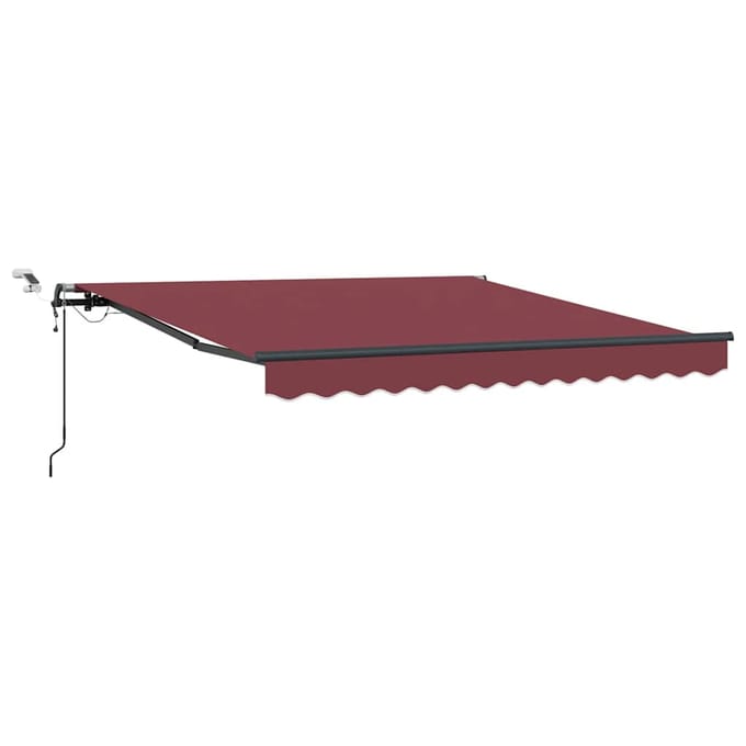 vidaXL - Uitschuifbare - luifel - Bordeauxrood - 300 - x - 250 - cm - Polyester