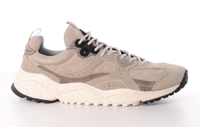 Flower Mountain heren sneakers WAVE lichtgrijs suède