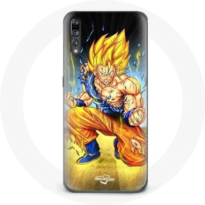 Coque pour Huawei p20 Son goku dragon ball corps enervé