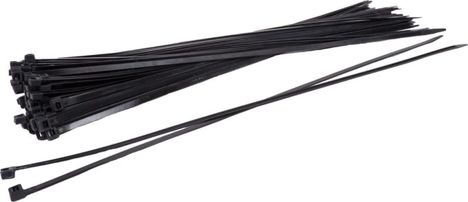 Kortpack - Kabelbinders/tyraps - 730mm x 13mm - Zwart - 100 stuks - Extra sterke kabelbinders - (099.0283)