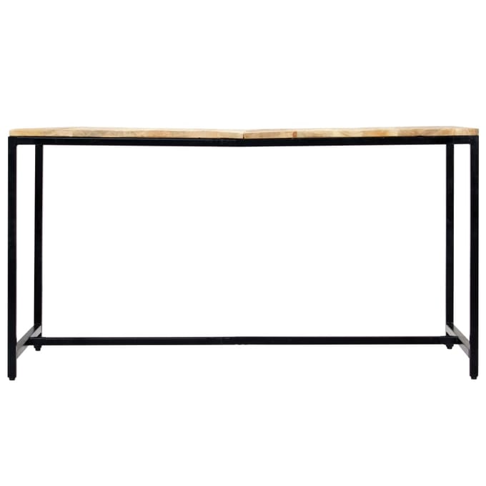 vidaXL - Eettafel - 140x70x75 - cm - massief - ruw - mangohout