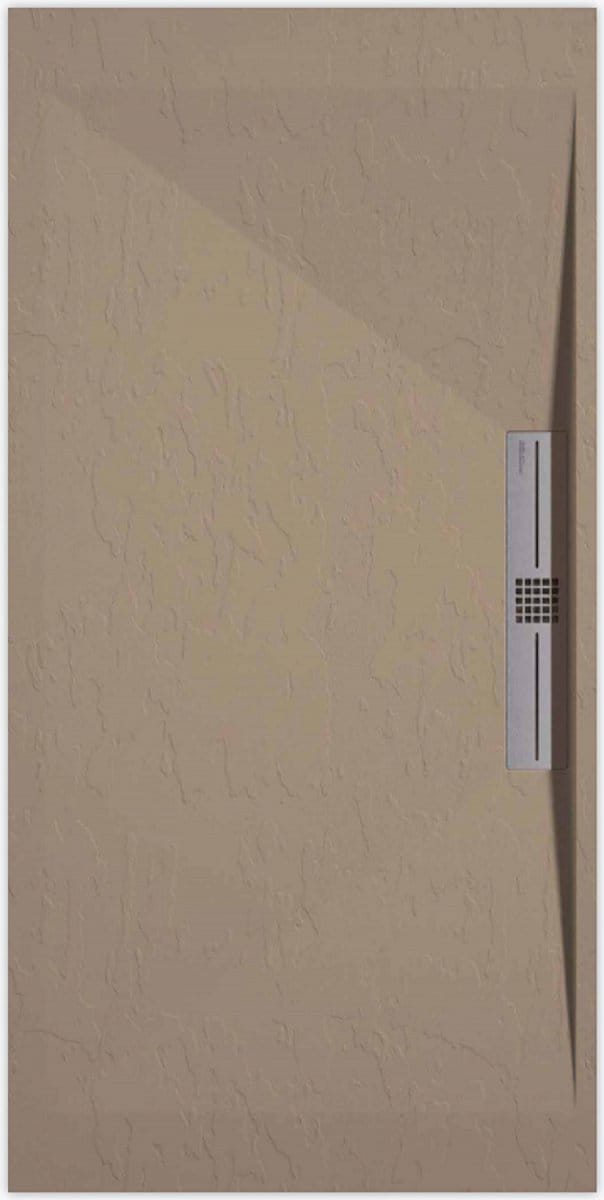 Sanifun douchebak Stone Side Moka Slate 1000 x 900 S