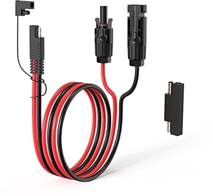 Solar Connector SAE Adapter 10AWG - 2FT Verlengkabel voor Zonnepanelen