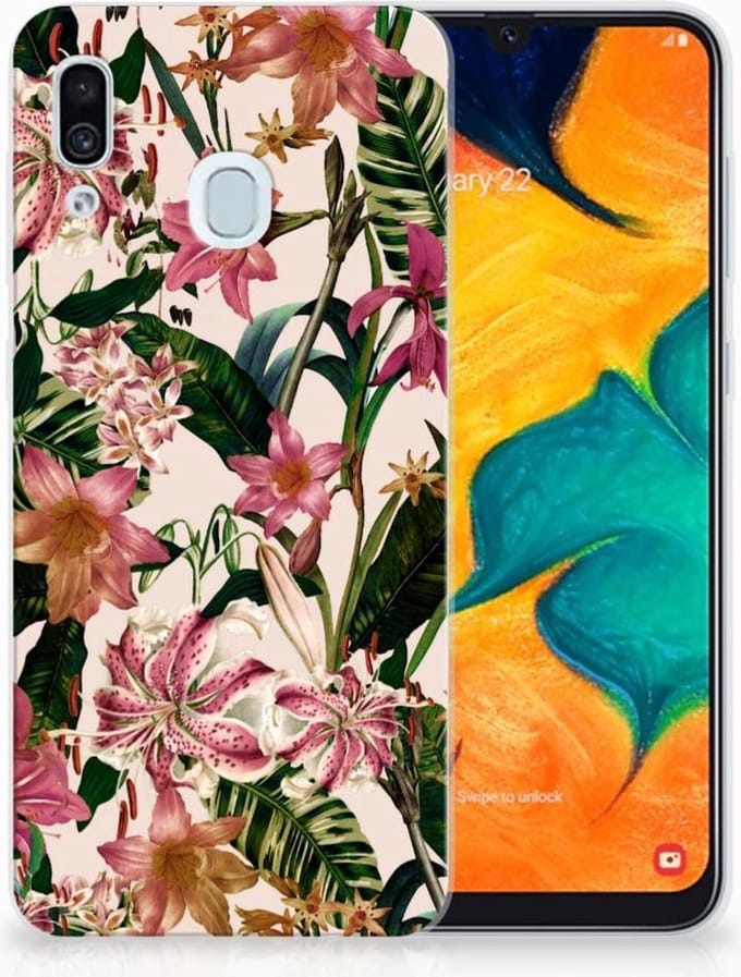 Samsung Galaxy A30 TPU Case Flowers