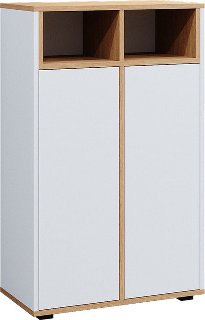 Vicco Didi Halfhoge kast – 60 x 97 cm met 2 deuren Wit/Kunstnijverheid