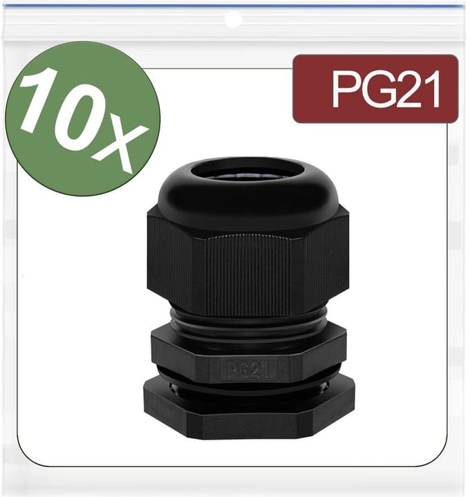 Quadrios 24CA384 Wartel PG21 Polyamide Zwart 10 stuk(s)