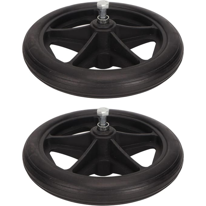 2 Stuks Rolstoelwiel 6.5in Rubber Geluidsarm Looprek Zwenkwiel Vervangingsonderdeel voor Rollator