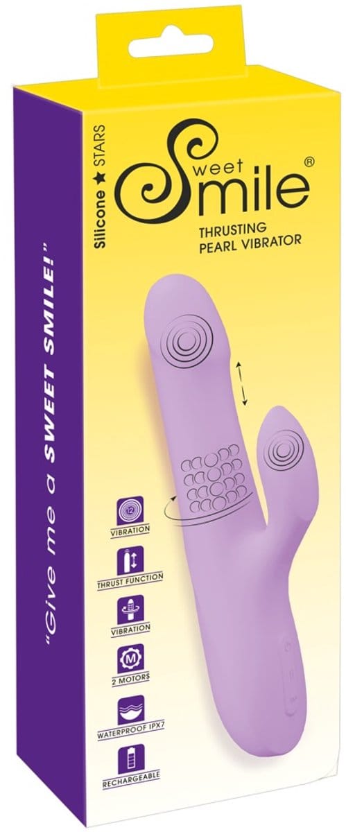 Sweet Smile Thrusting Pearl Vibrator Lila