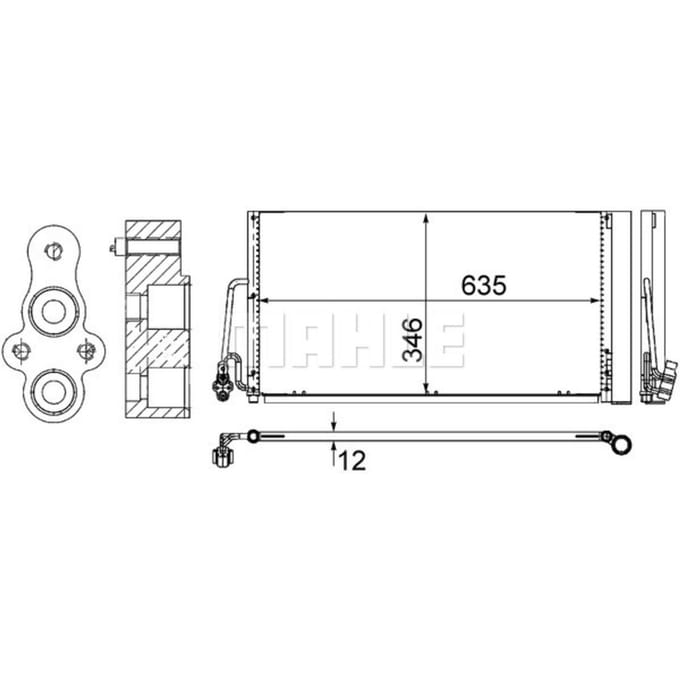 Condensator, airconditioner MAHLE AC 590 000S