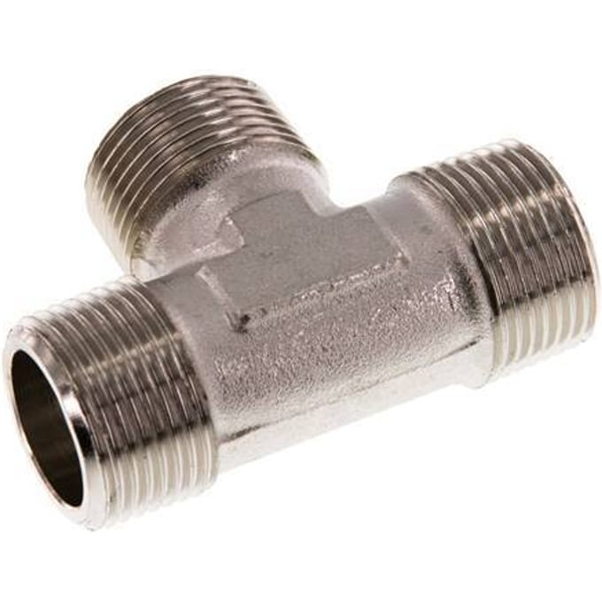 R 3/4'' Buitendraad Vernikkeld Messing T-stuk 16 Bar - FL3T-M-BN-034R
