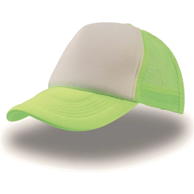 Atlantis Headwear Rapper Cap AT505 - White/Yellow Fluo/Yellow Fluo - One size