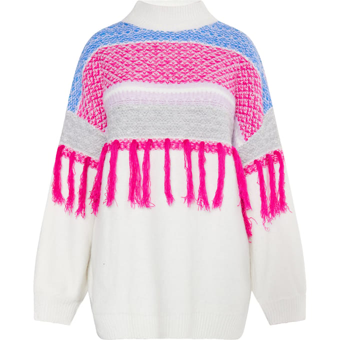 IZIA Jumper Dames gebroken wit roze