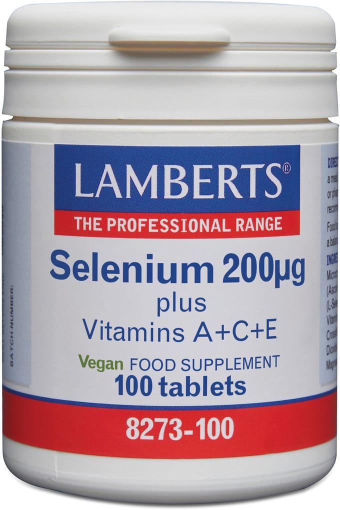 Lamberts Selenium 200mcg met vitamine A C E 100 Tabletten
