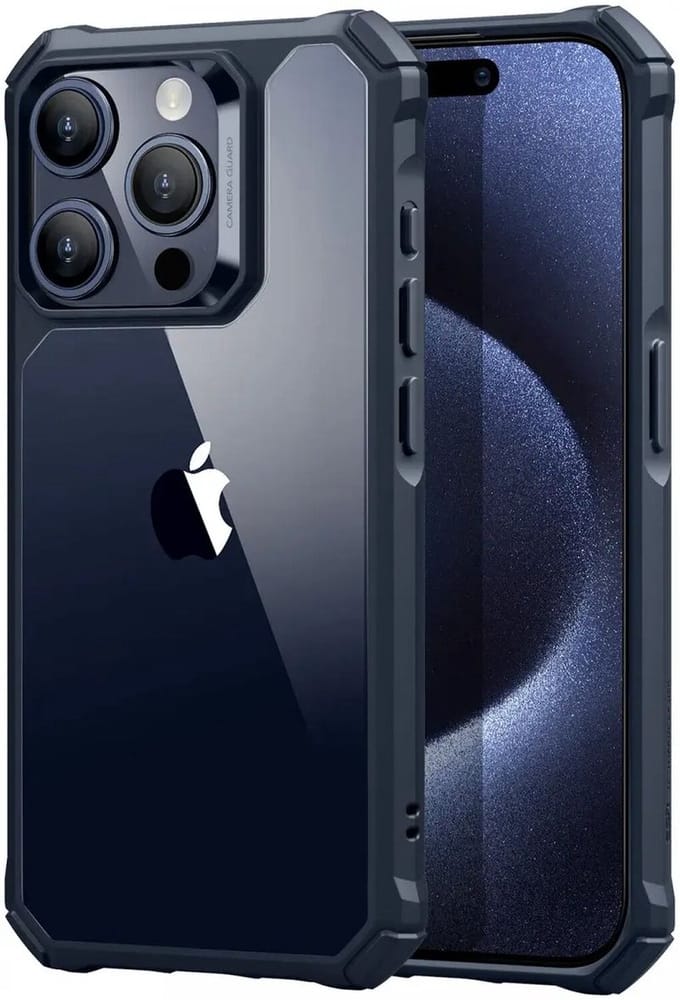 ESR Air Armor Apple iPhone 15 Pro Hoesje Back Cover Transparant Blauw