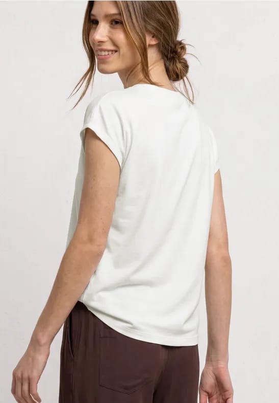 Shirt met structuurmix en tape
