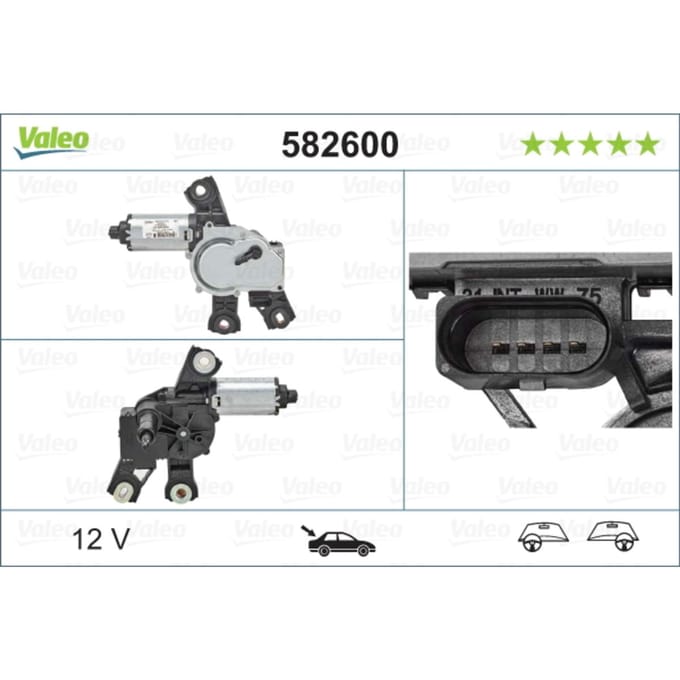 Voorruitreiniging - Ruitenwissermotor VALEO 582600