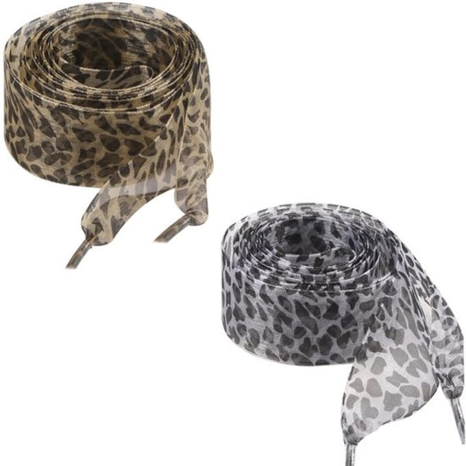 Allecto - Leopard Satin Veters - Unisex Laarzen en Sneakers