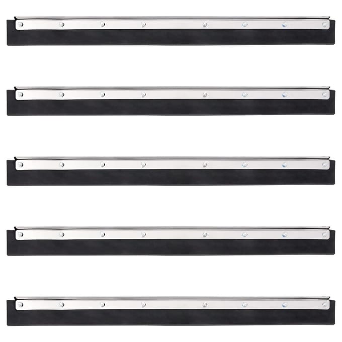 vidaXL - Vloerwisserkoppen - 5 - st - 55x2x5 - cm - staal - en - rubber