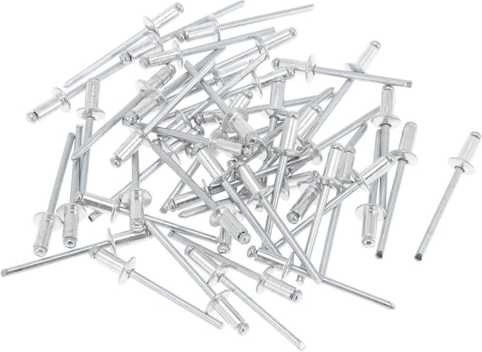 Grote flens blinde klinknagels van aluminiumlegering - 50 stuks, 4mm diameter en 8mm lengte