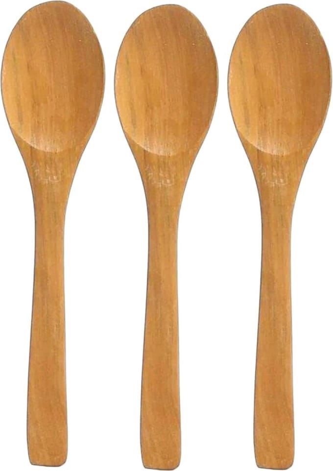 Serveerlepel - Opscheplepel Hout - Luxe Coating- 23cm - Set van 3
