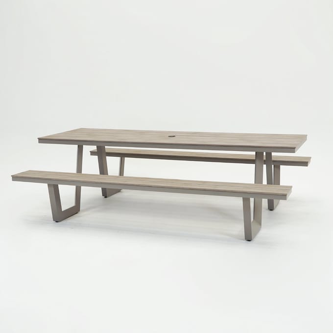Vita Massa rechthoekige picknicktafel taupe XL