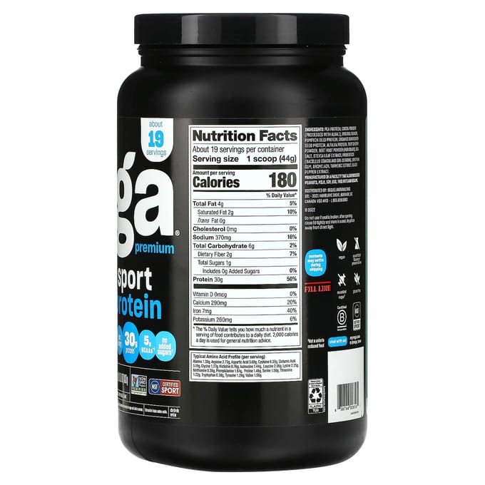 Vega, Sport, Poudre de Protéines Premium Végétales, Chocolat, 1 lb 13,5 oz (837 g)