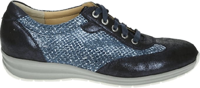 Durea - 6164 E - Dames veterschoenen - Kleur: Blauw - Maat: 37.5