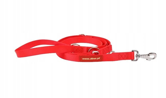 Dino Hondenlijn Opvouwbaar Band Rood 1.3/210cm