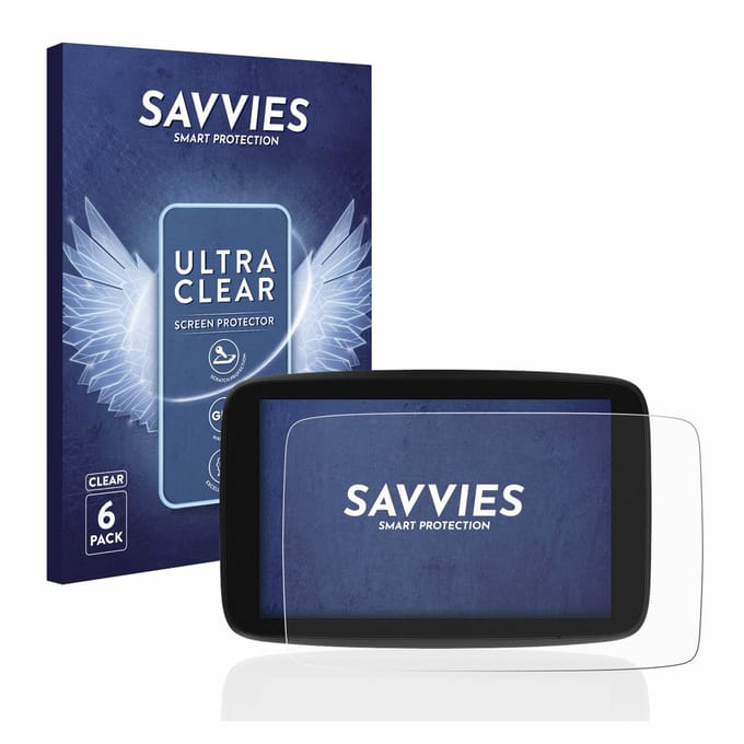 Savvies - Screenprotector voor TomTom Go Expert 7" - Folie Beschermfolie transparant 6 Stuks