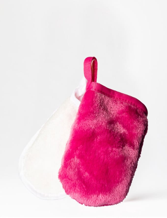 Filiz Roze supersoft fleece wellness washandje 1 STUK (size Small voor betere grip)