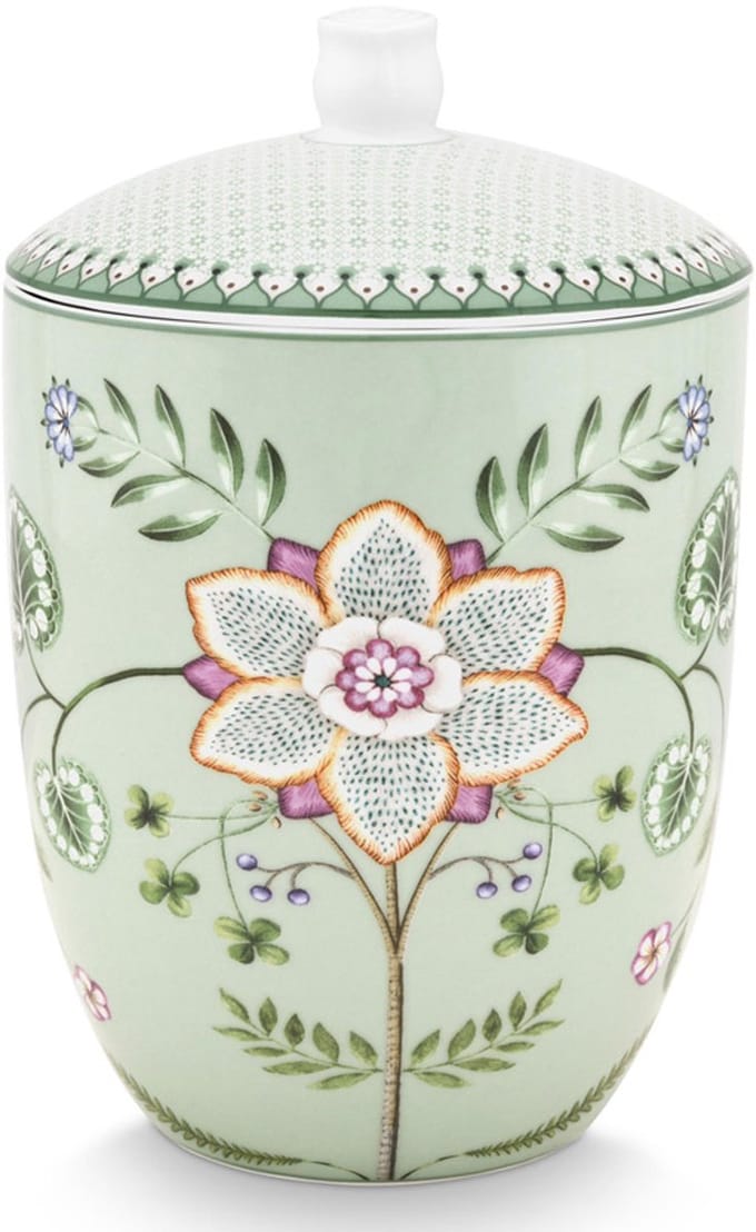 Pip Studio - Voorraadpot Lily & Lotus Groen - Porselein - Luchtdicht