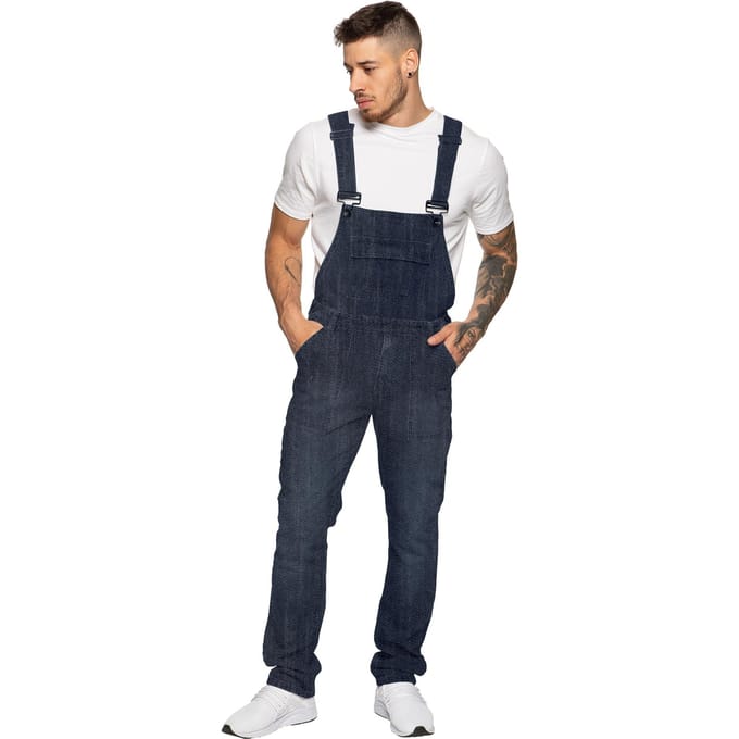 Enzo | Denim Overall tuinbroek voor heren - Donkerblauw