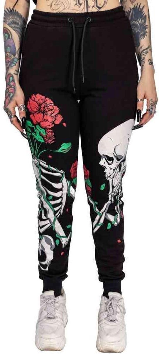 Vixxsin - GARDEN SKULL Dames joggingbroek - L - Zwart