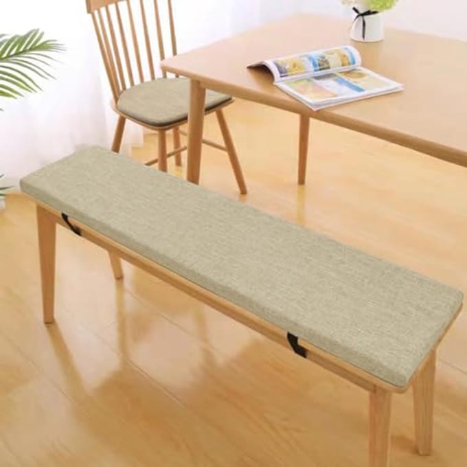 Dik Wasbaar Zitkussen voor Buiten - 200 x 45 x 5 cm - Comfortabel en Antislip