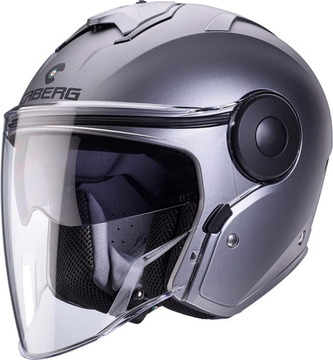 Caberg Jet Soho motorhelm mat titanium - Maat M