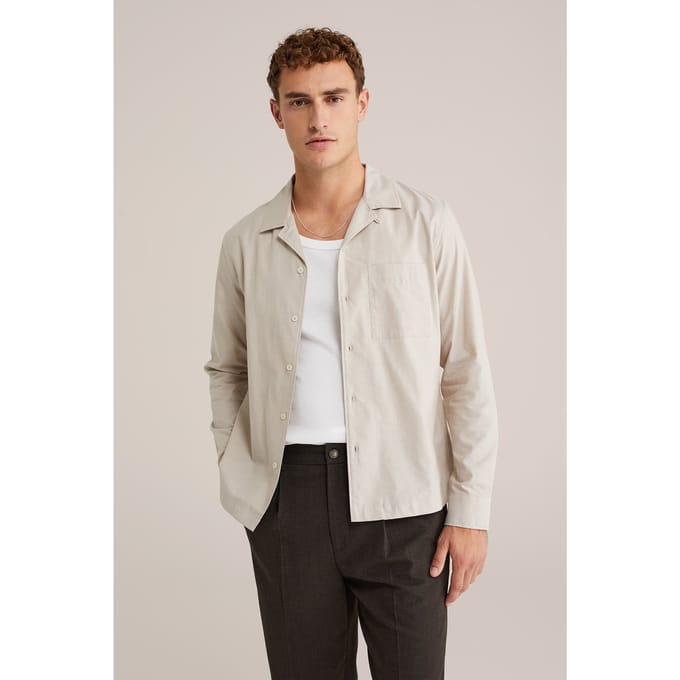We Fashion Shirt Light Grey Maat: M | Casual Overhemden Outlet | Heren | Grijs