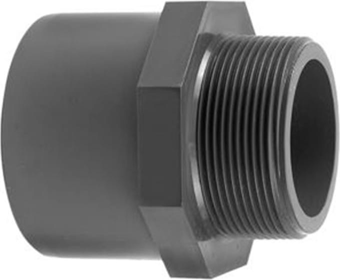 Druk PVC puntstuk - 63/75mm x 2 - 16 bar