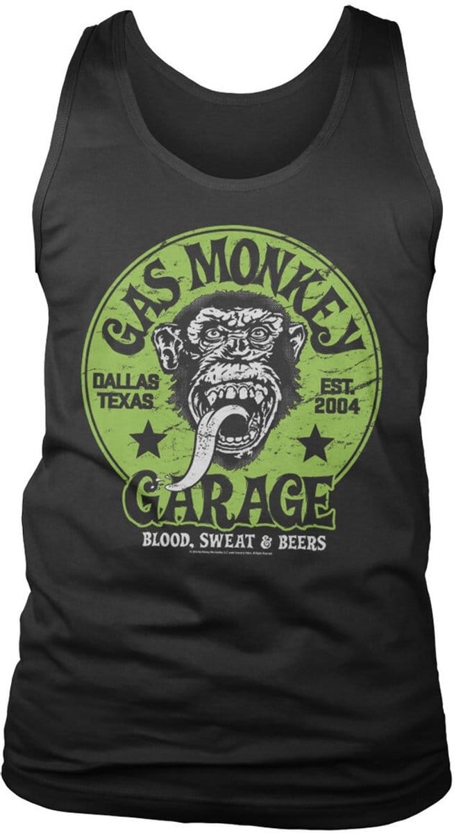 Gas Monkey Garage Tanktop Groene logo-tanktop GMG-7-GMG006-H96-6