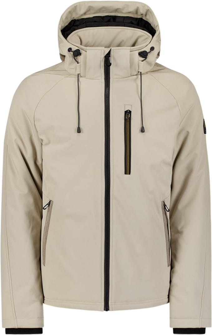 No Excess Jacket Short Fit Hooded Softshell Stretch Stone Größe: M | Winterjacken Outlet | Herren